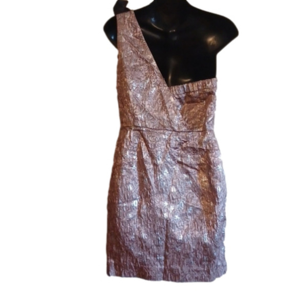Haniiy lightweight Copper/ metallic one shoulder dress. See measurements. - Picture 4 of 11
